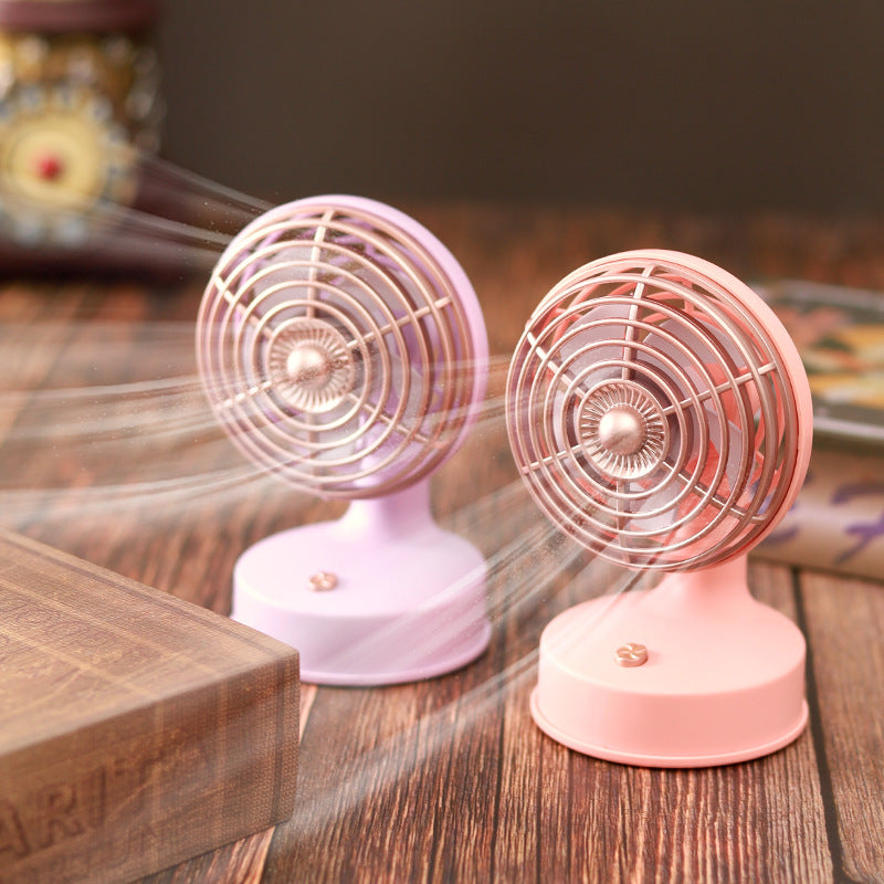Unisex nan compact portable USB rechargeable mini desk fan with adjustable tilt Kalsten