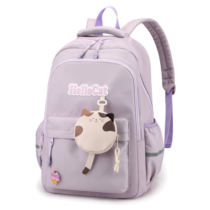 Cute Cat-Themed School Backpack