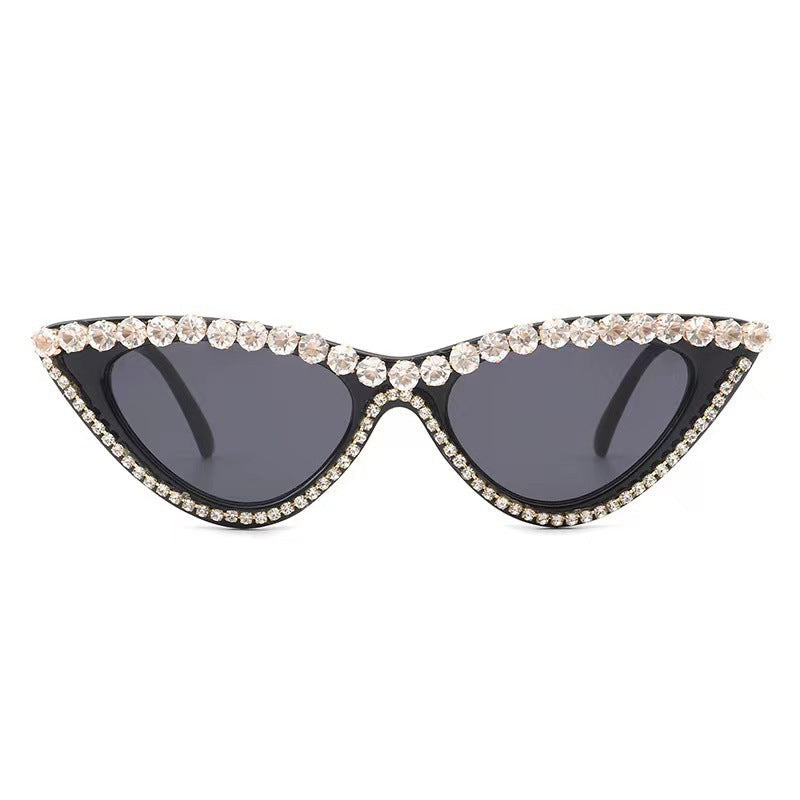 Ladies Glamorous Cat Eye Sunglasses with Rhinestone Accents Kalsten