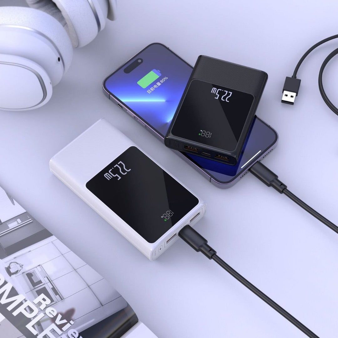 Portable power bank with smart LCD display and dual USB ports Kalsten