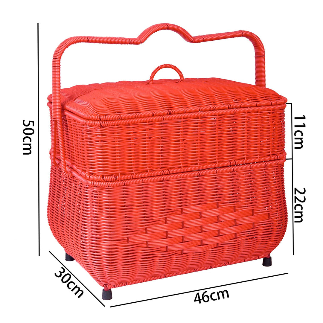 Ladies decorative laundry basket with lid and handle Kalsten