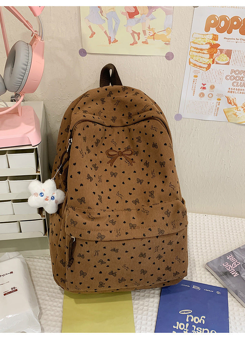Charming Butterfly Print School Backpack