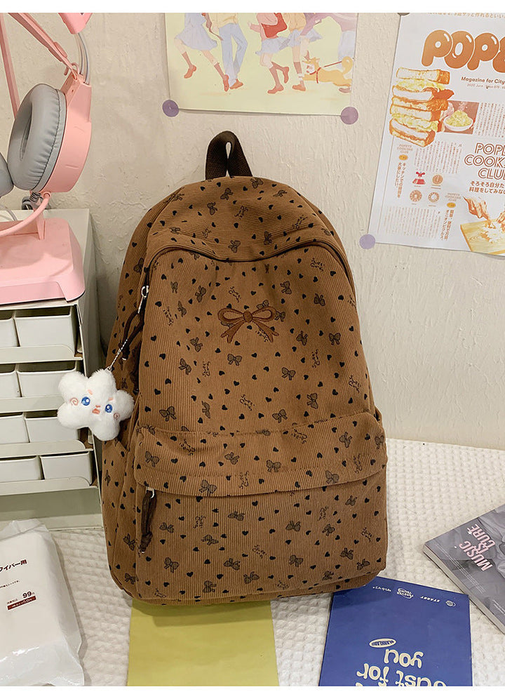 Charming Butterfly Print School Backpack