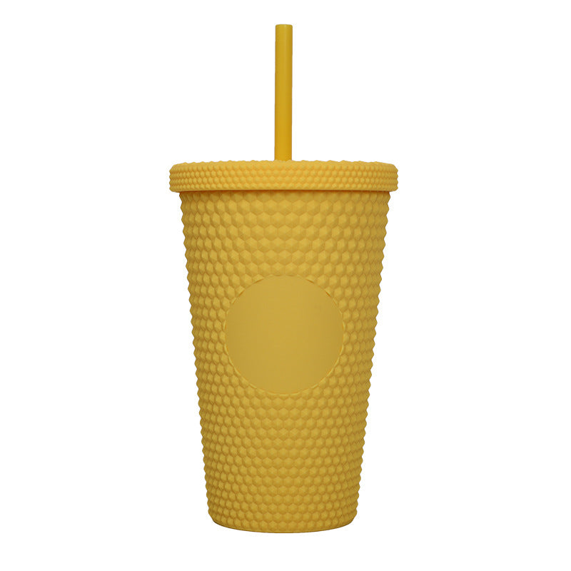 Unisex plastic drinking cup with textured design Kalsten