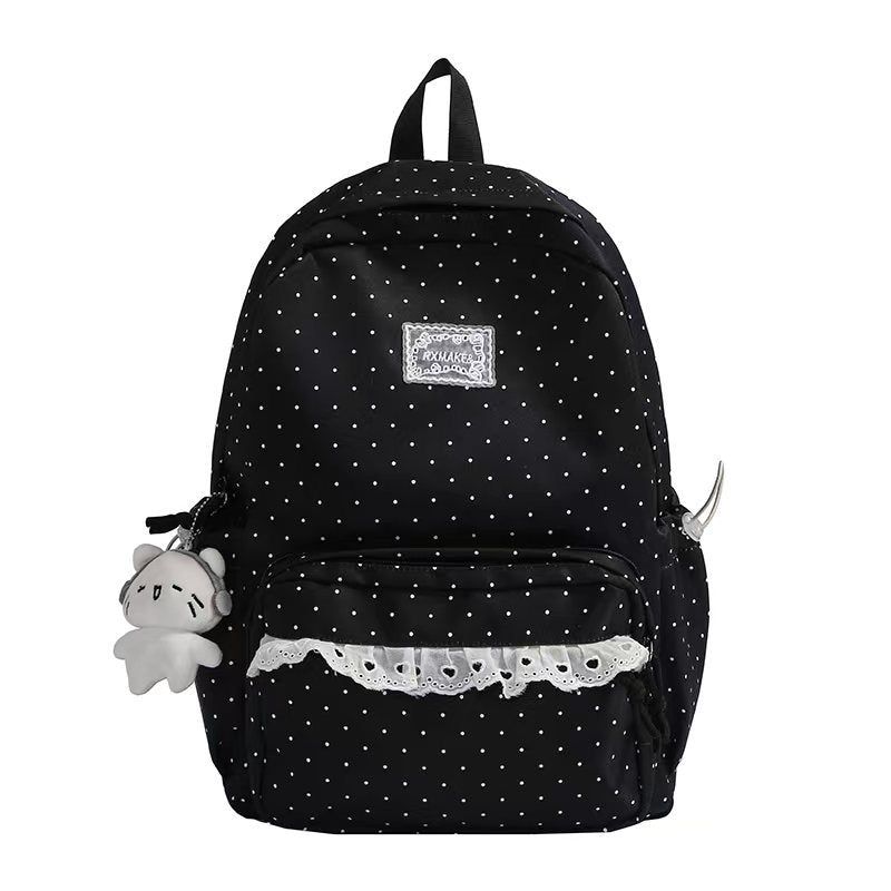 Polka Dot Ruffled Backpack Kalsten