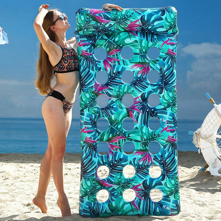 Ladies Inflatable Sun Lounger with Tropical Design Kalsten