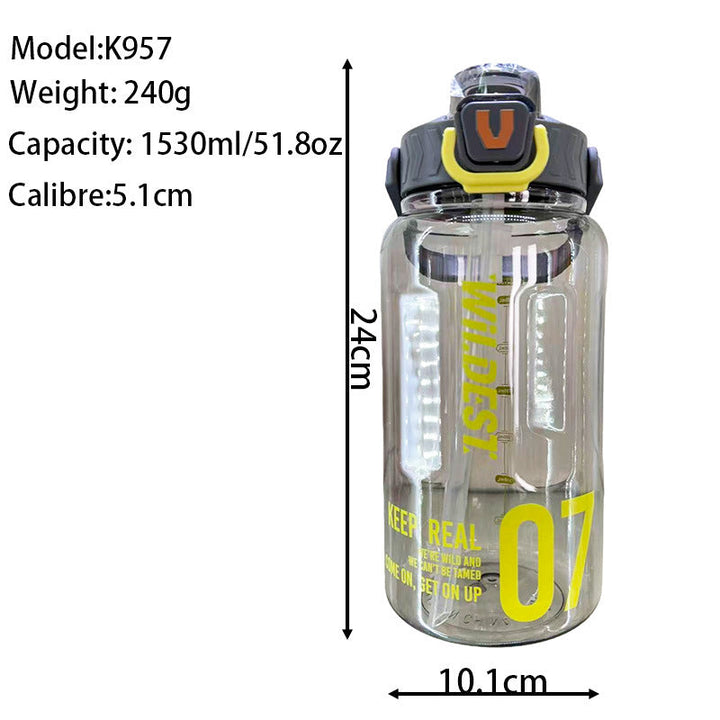 Women’s large water bottle with integrated straw and carrying handle Kalsten