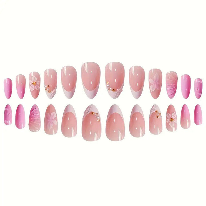 Artistic Floral Design Press-On Nail Set Kalsten