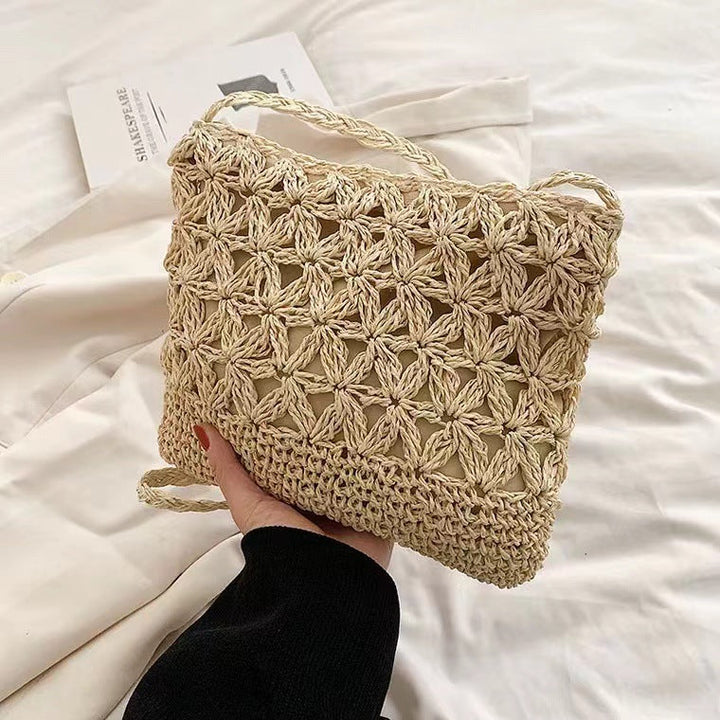 Crocheted Shoulder Bag Made of Natural Material Kalsten