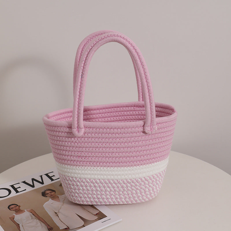 Handmade basket bag with modern accents Kalsten
