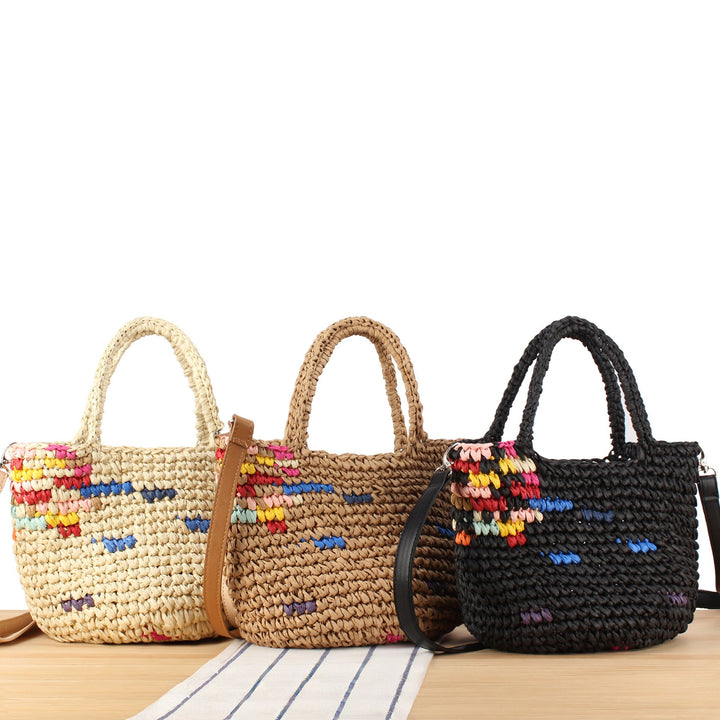 Handmade basket bag with colorful accents Kalsten