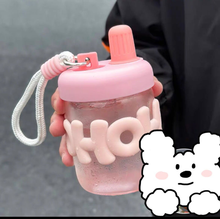 Women's funny and practical water bottle with integrated carrying strap Kalsten
