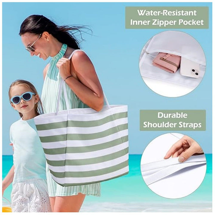 Beach bag with large storage space and water-repellent material Kalsten