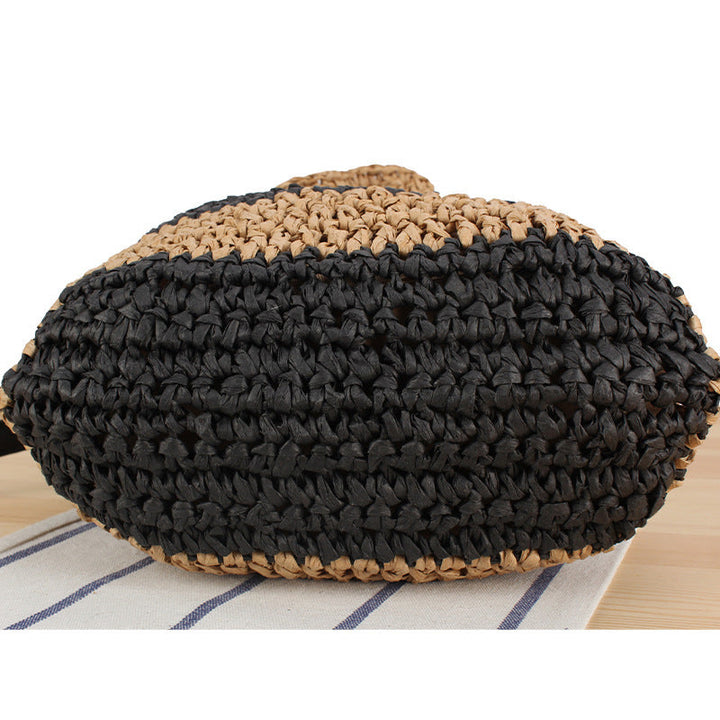 Handbag Made of Handcrafted Natural Fiber Mix with Modern Drawstring Closure Kalsten