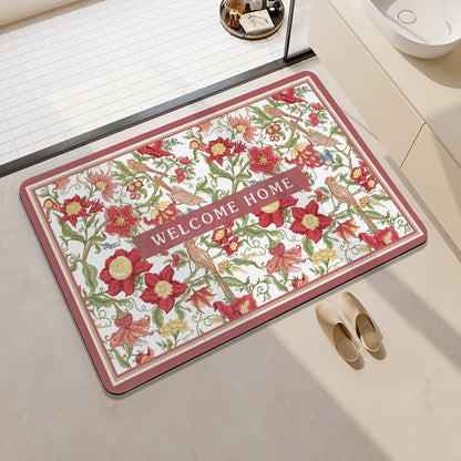 Geometric Patterned Memory Foam Bath Mat Acalora