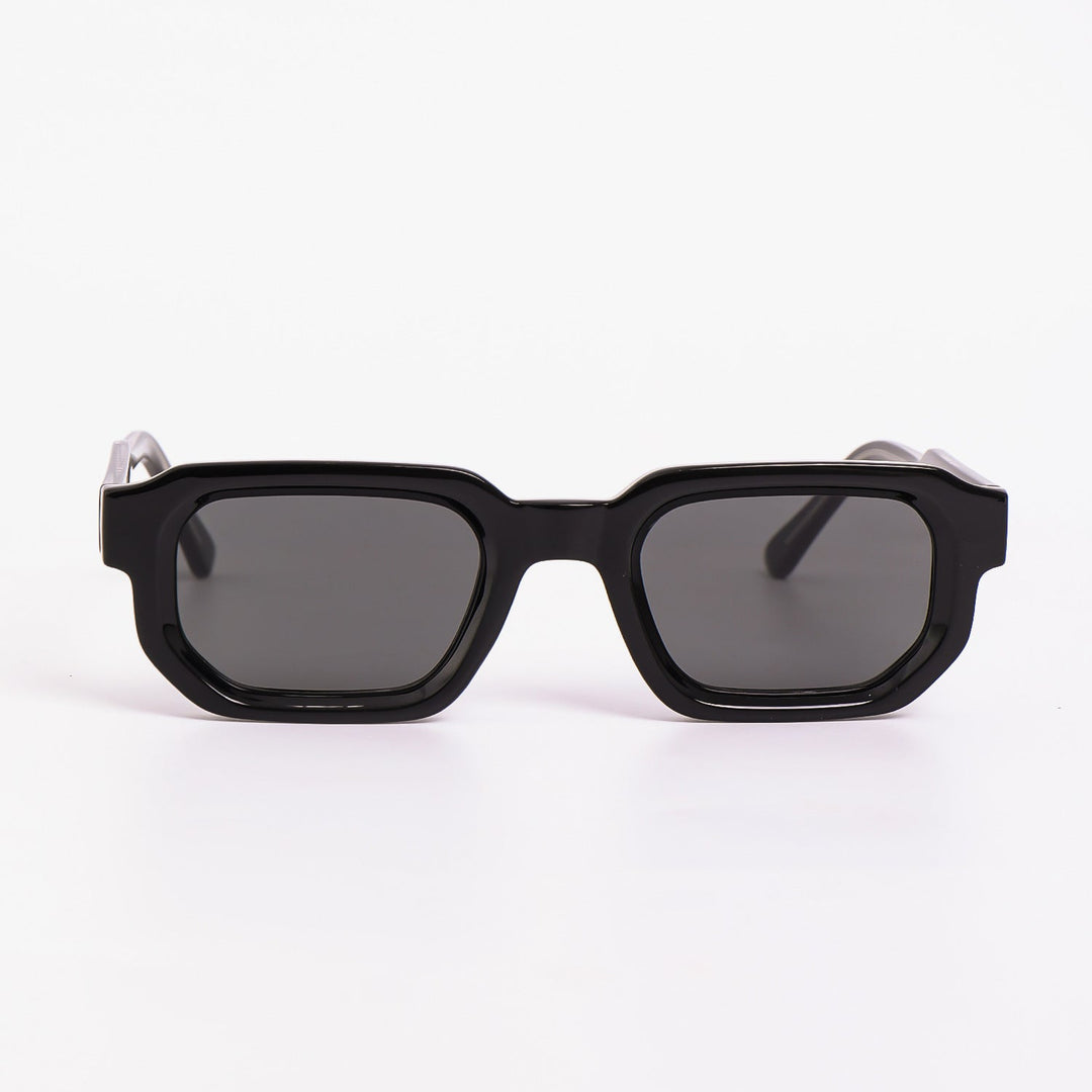 Women's sunglasses in a futuristic design with a shiny frame and fashionable lenses Kalsten
