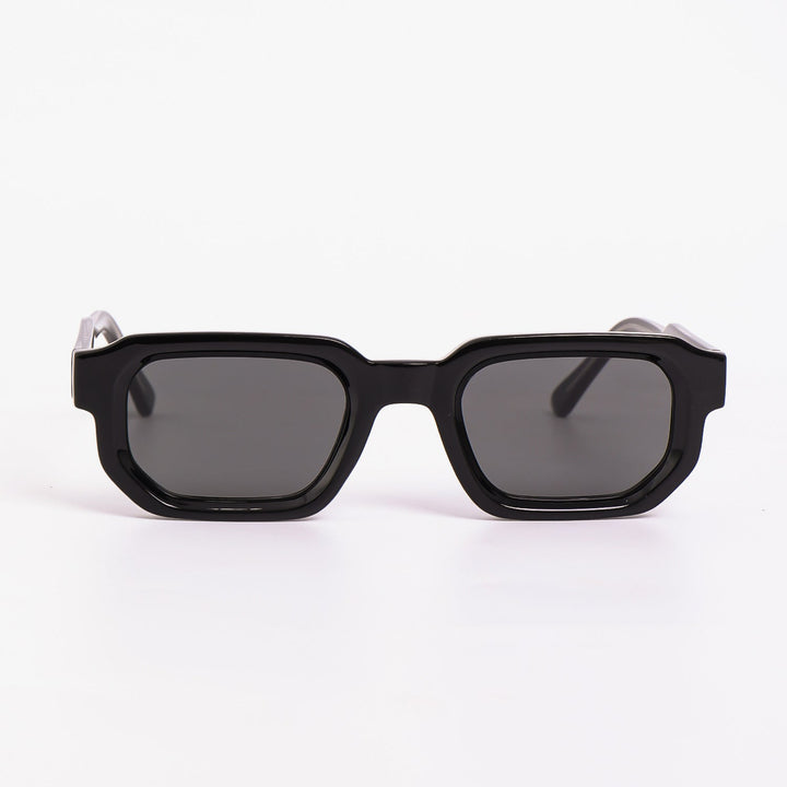 Women's sunglasses in a futuristic design with a shiny frame and fashionable lenses Kalsten