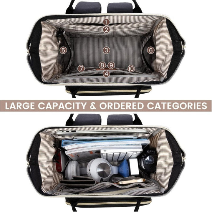 Multifunctional Backpack with Stylish Leather Accents Kalsten