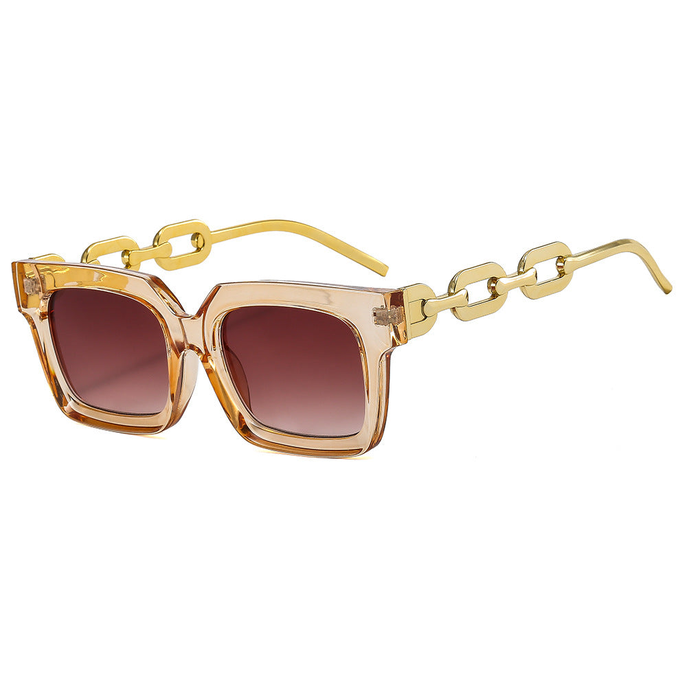 Women’s fashionable square sunglasses with luxurious chain details Kalsten