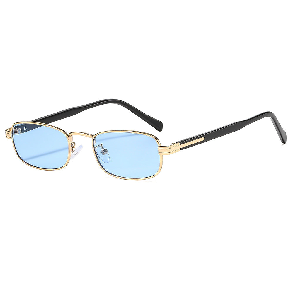Ladies fashionable sunglasses with stylish metal frame and orange lenses Kalsten