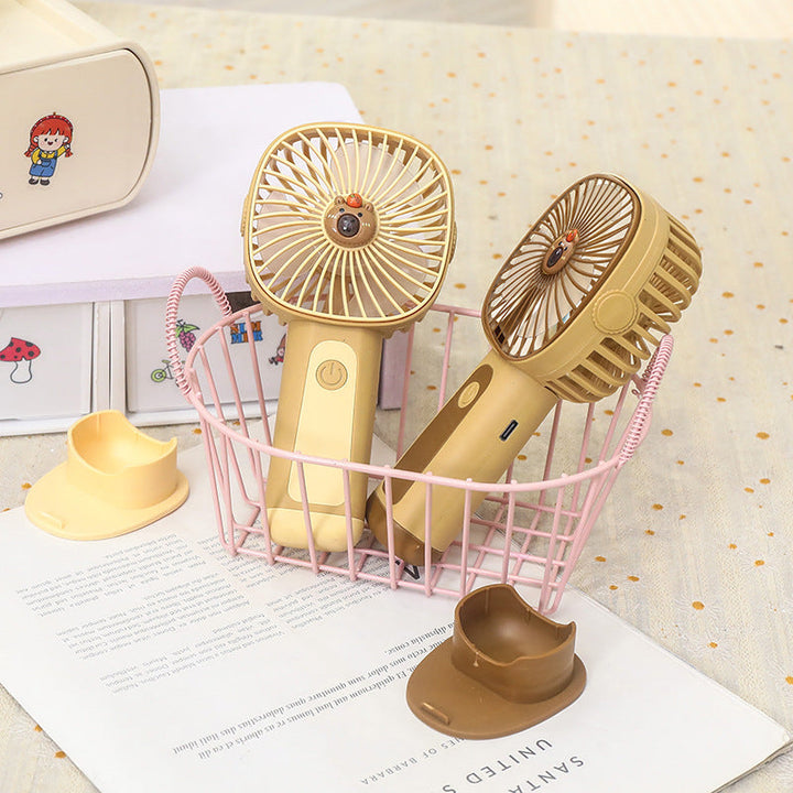 Ladies Compact Hand Fan with Spray Function and USB Charging Option Kalsten