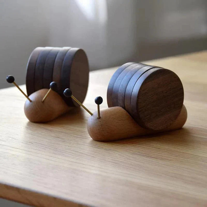 Set of snail coasters - Unique charm - Decorate coffee breaks - Elegant and functional | Kalsten