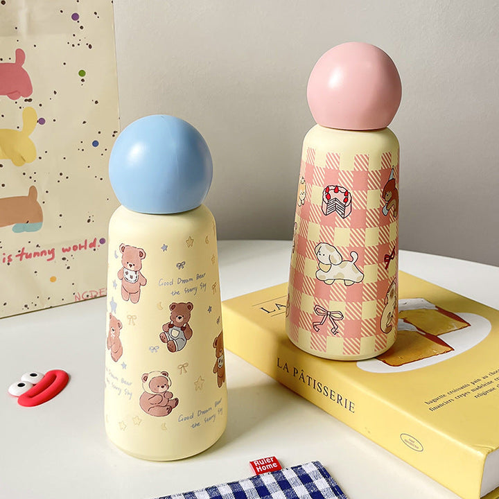 Women's Insulated Bottle with Cute Bear Design Kalsten