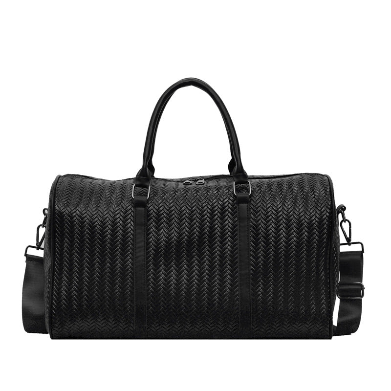 Sporty travel bag in modern basket pattern Kalsten
