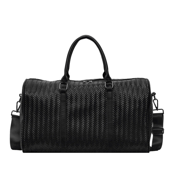 Sporty travel bag in modern basket pattern Kalsten
