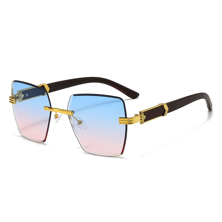 Women's extravagant square sunglasses with golden accents Kalsten
