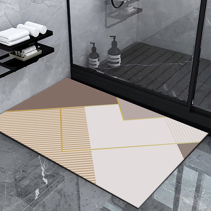 Geometric Pattern Bathroom Mat Kalsten
