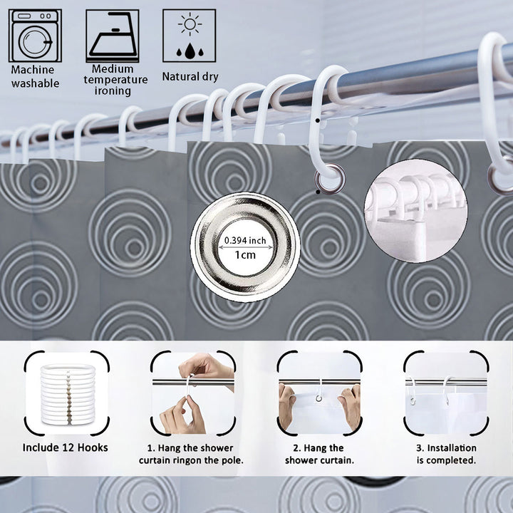 Abstract Design Four-Piece Digital Bathroom Set Kalsten