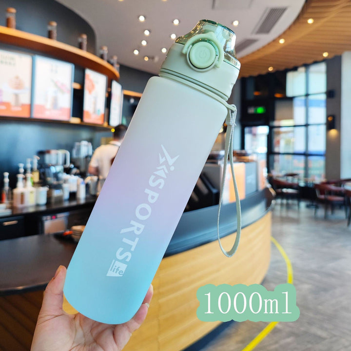 Women's Motivational Water Bottle with Unique Time Marking and Secure Closure Kalsten