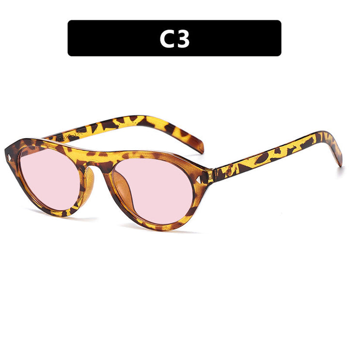 Women's fashionable sunglasses with curved frame and protective UV filter Kalsten