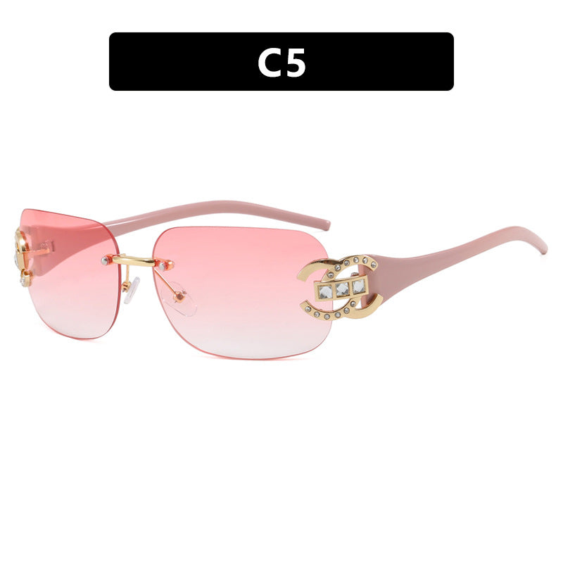 Women's fashionable sunglasses with luxurious geometric frame and protective UV filter Kalsten