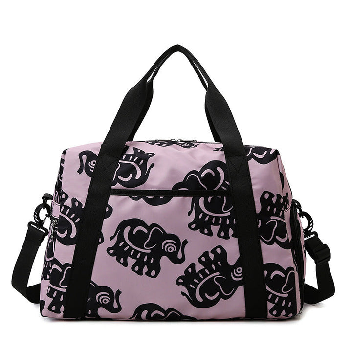 Sporty travel bag with playful elephant pattern Kalsten