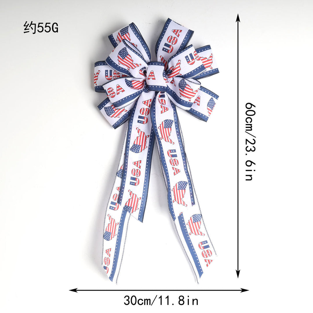 Unisex decorative bow made of ribbon with long ribbons for door and wall Kalsten