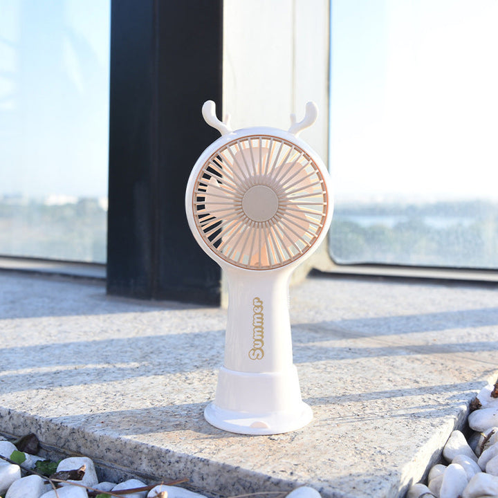 Portable Deer-Themed Handheld Cooling Fan Kalsten