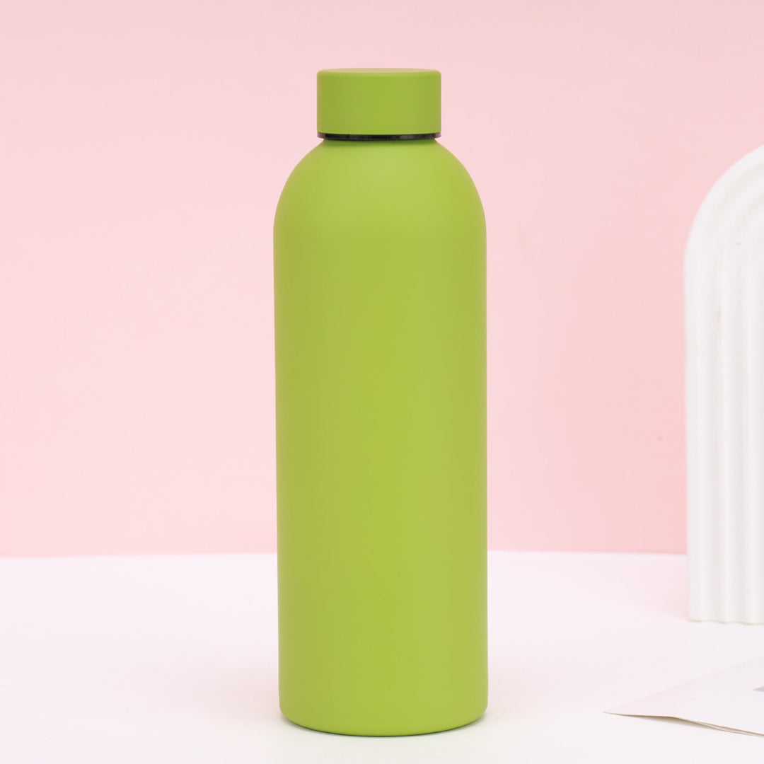 Unisex nan vacuum-insulated stainless steel drinking bottle with soft-touch surface and leak-proof screw cap Kalsten