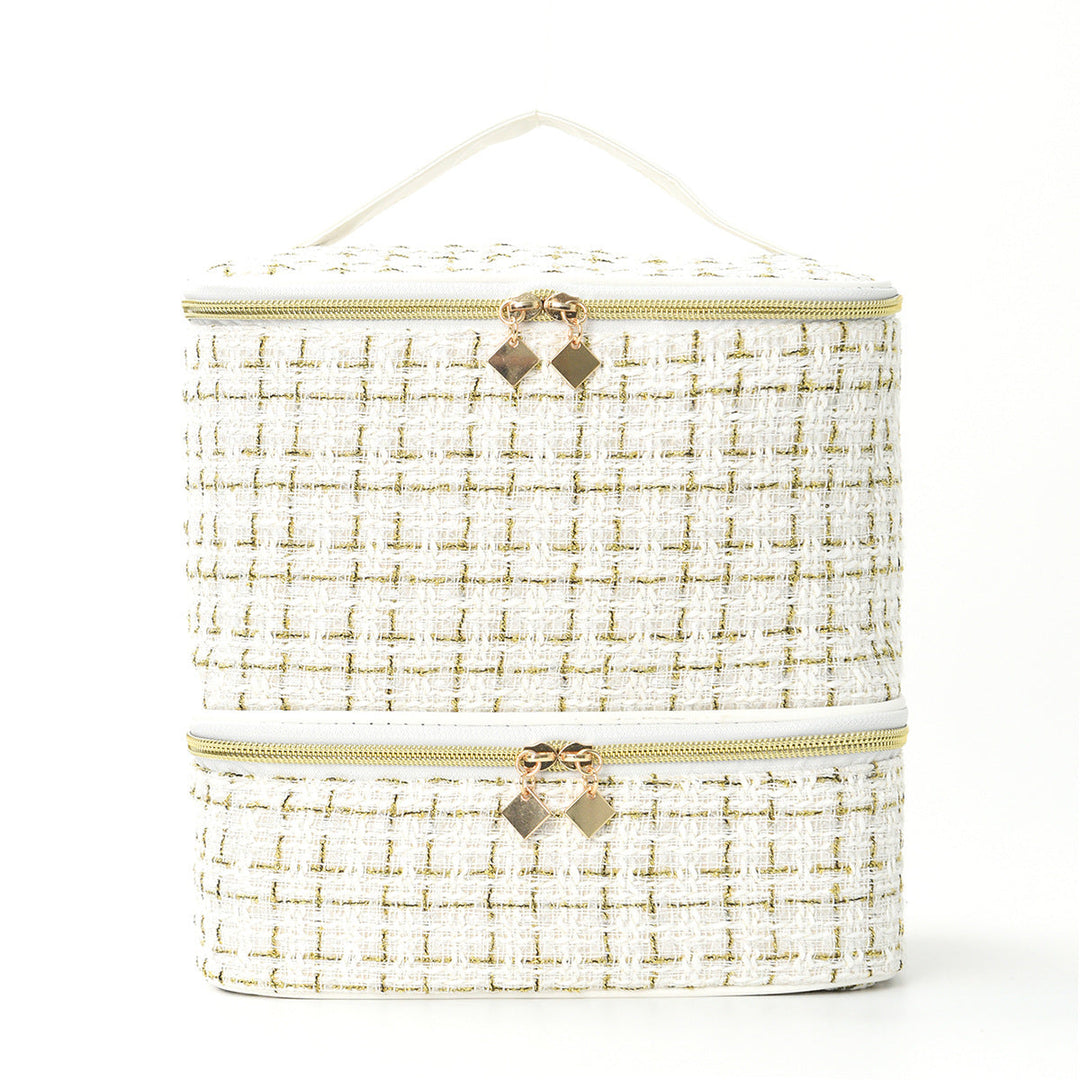 Cosmetic organizer bag with elegant fabric Kalsten