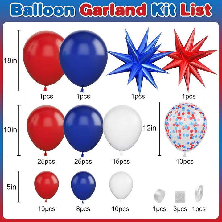 Unisex nan Balloon arch and table decor set with columns, clusters and fireworks attachments Kalsten