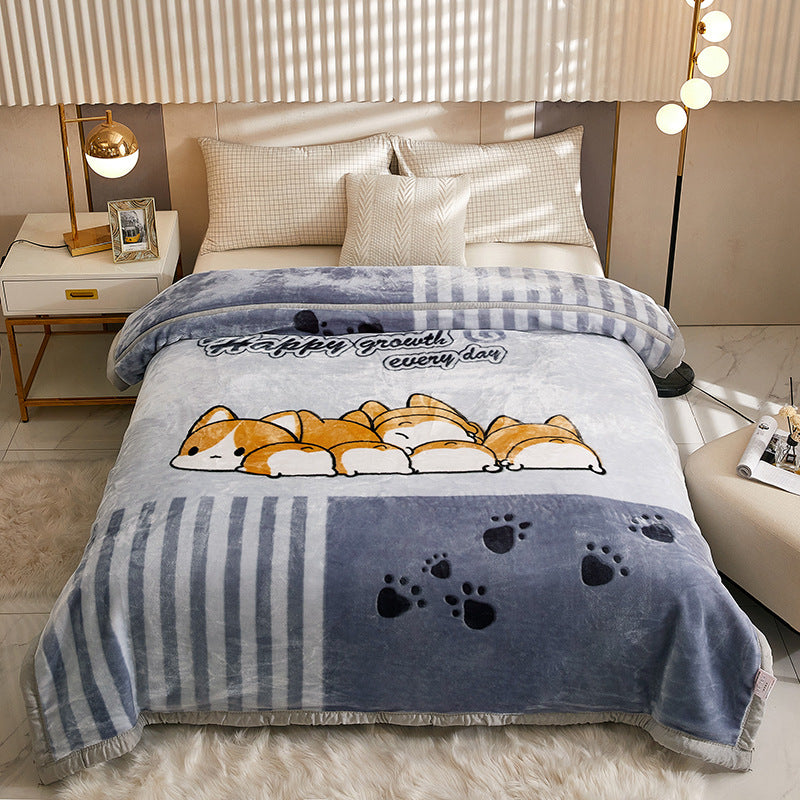 Decorative Fleece Throw Blanket Kalsten