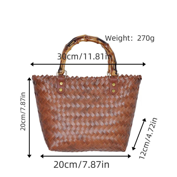Braided tote bag with ergonomic handles Kalsten