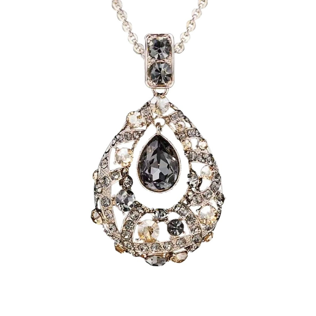 Contemporary Crystal Drop Necklace Kalsten