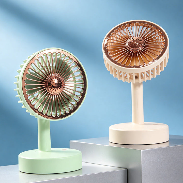 Portable USB Table Fan with LED Lighting and Flexible Tilt Angle Kalsten