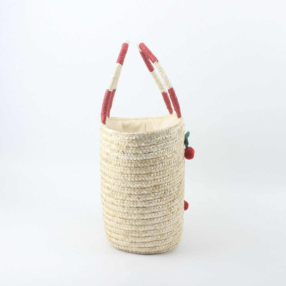Basket bag with handcrafted fruit motifs Kalsten