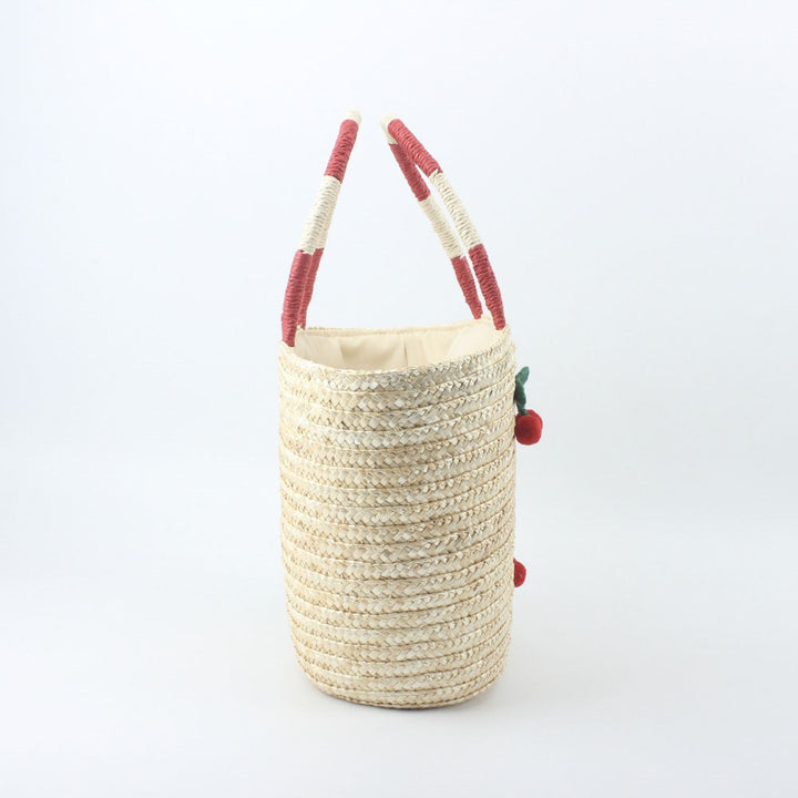 Basket bag with handcrafted fruit motifs Kalsten