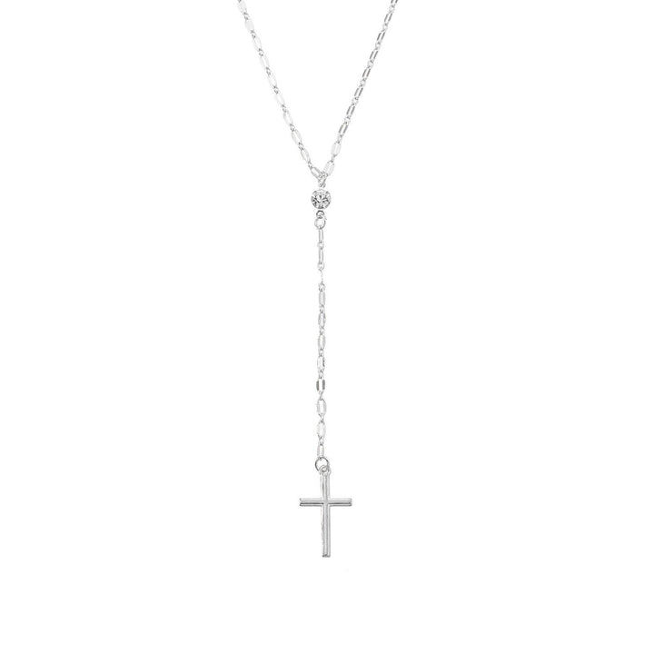 Dainty Cross Lariat Necklace Kalsten
