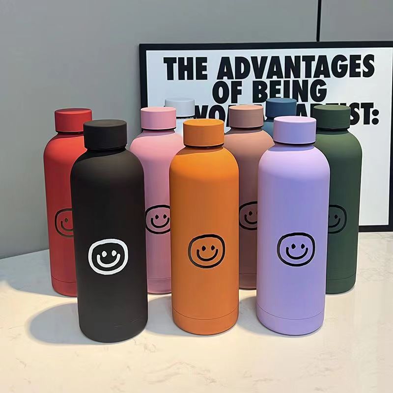 Ladies Insulated Drinking Bottle with Cheerful Smile Motif Kalsten
