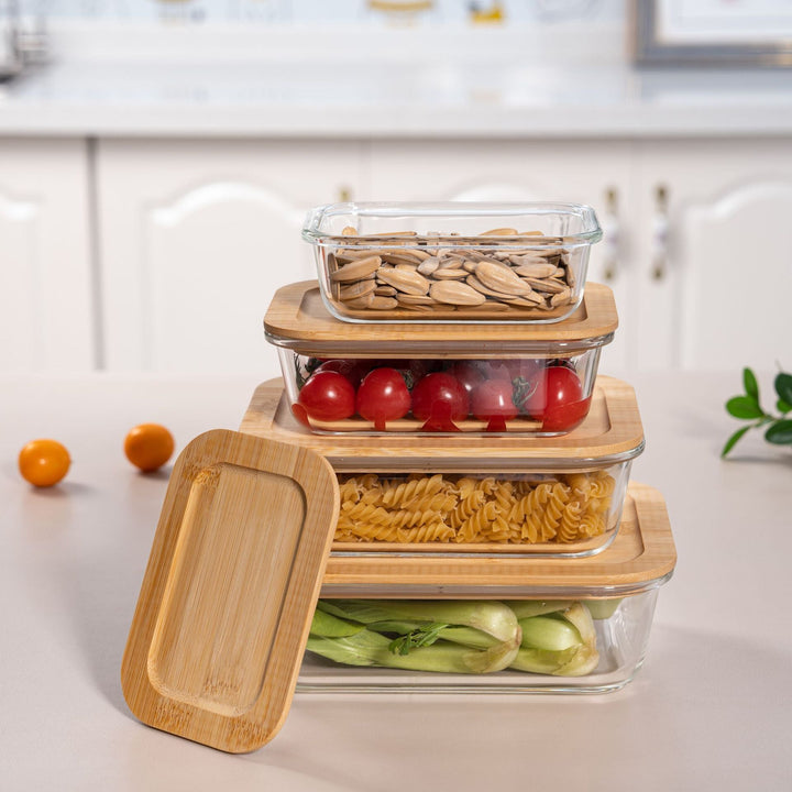 Women airtight storage box set made of glass Kalsten